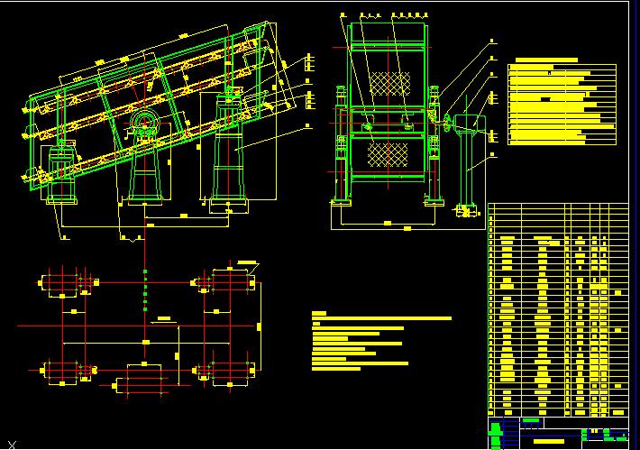 圆振动筛CAD图纸